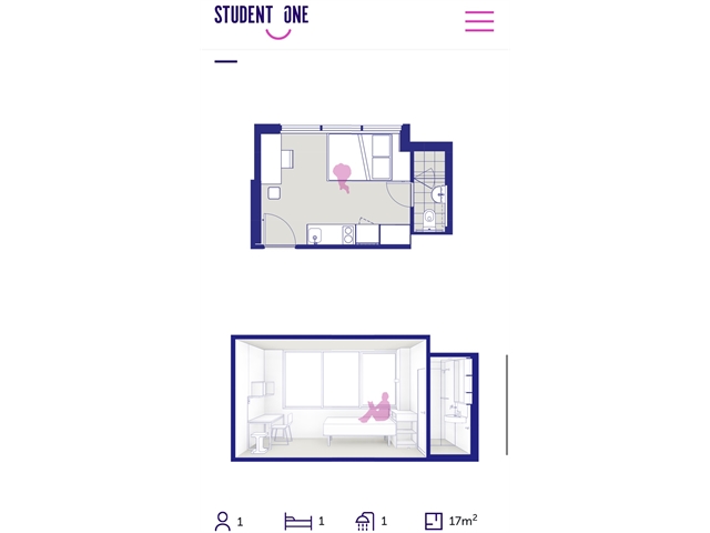 Student One Premium Double Studio for rent with discounted rent!!!